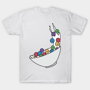 Spilling Cereal Sticker T-Shirt